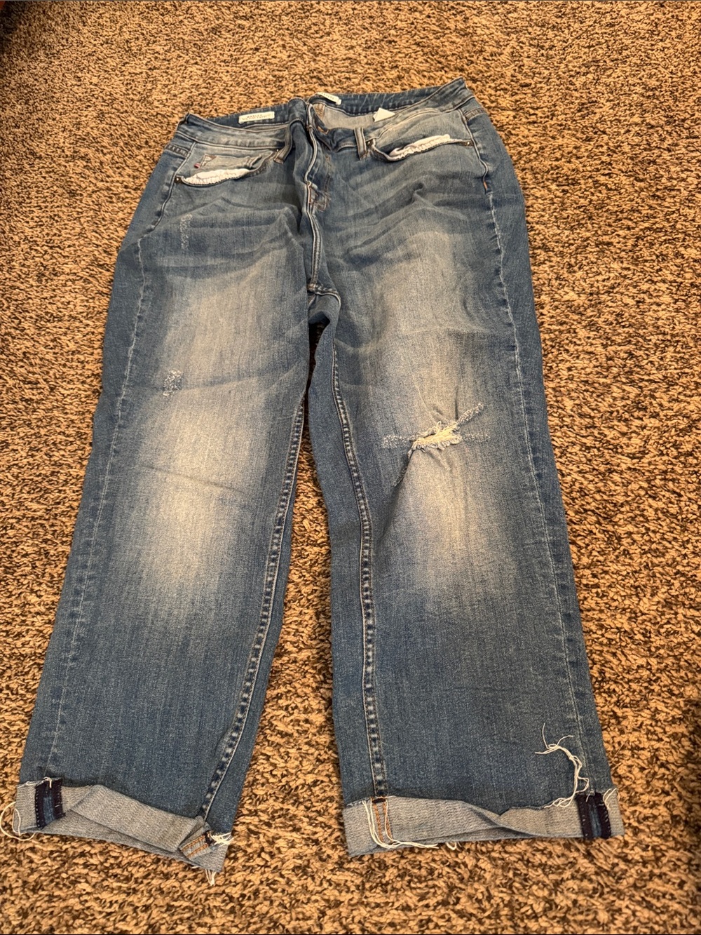 Vigoss Blue Distressed Boyfriend Jeans